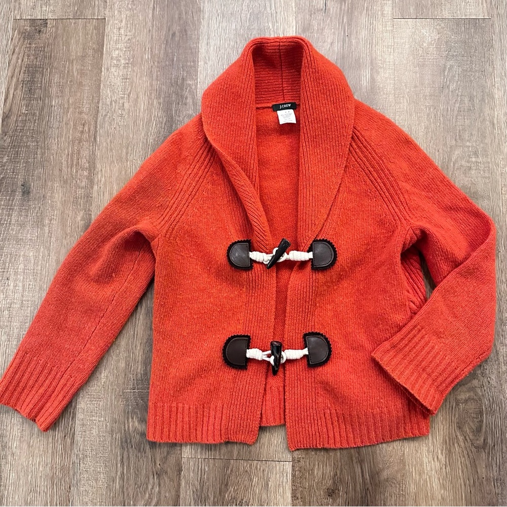 J. Crew Wool Cashmere Blend Knit Cardigan Sweater Horn Button Women's size S